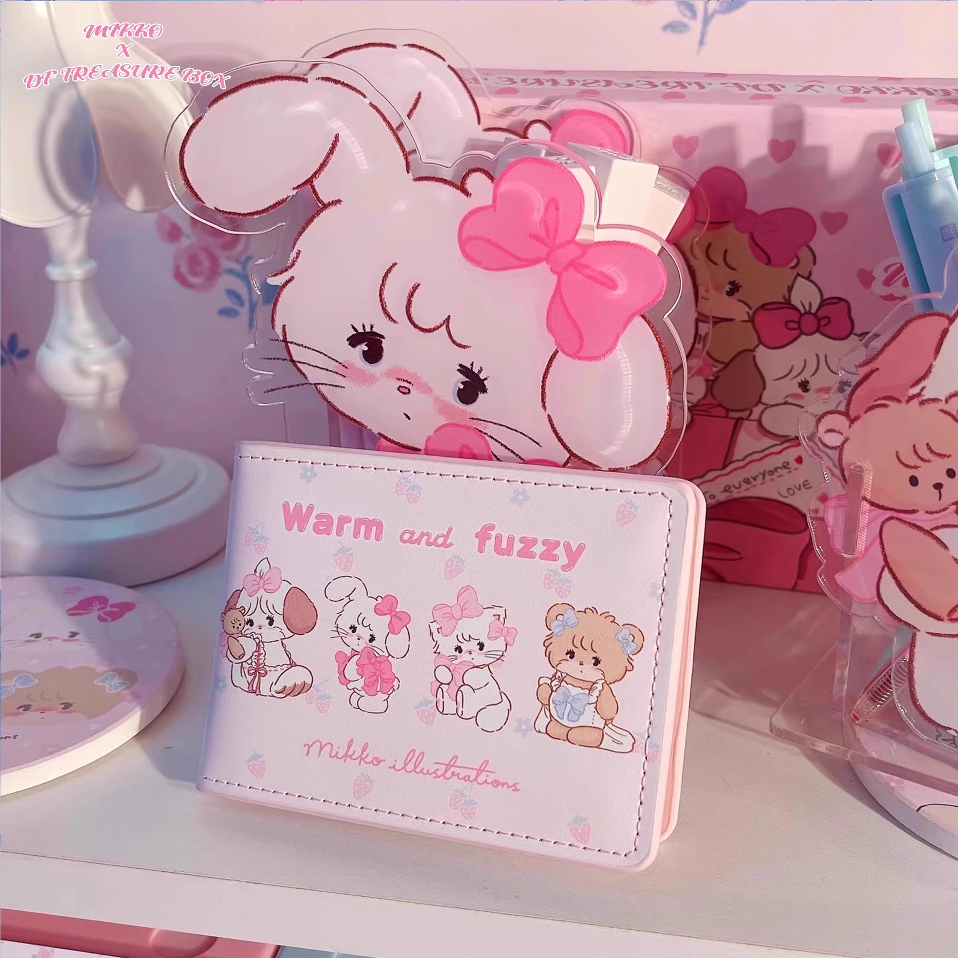 兔熊驾驶证野餐系列少女原创设计可爱花边保护套卡包