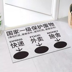 國家一級保護廢物外賣地毯家用防滑地墊入戶進大門口玄關腳墊絲圈