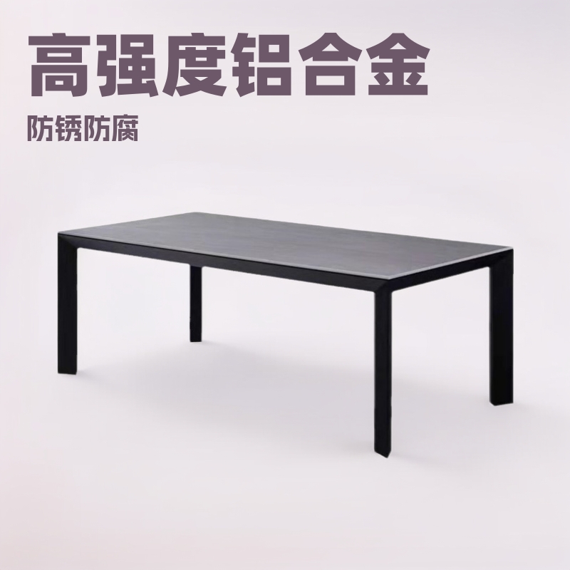 Slate Dining Table Minimalist Light Luxury Dining Table Italian Chair Combination Dining Table Home Modern Simple High-End Dining Chair