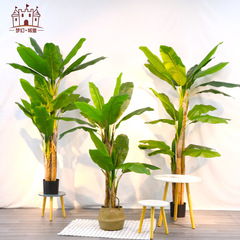 仿真樹芭蕉樹 綠植盆栽室內擺件大型綠植假樹造景植物仿真芭蕉