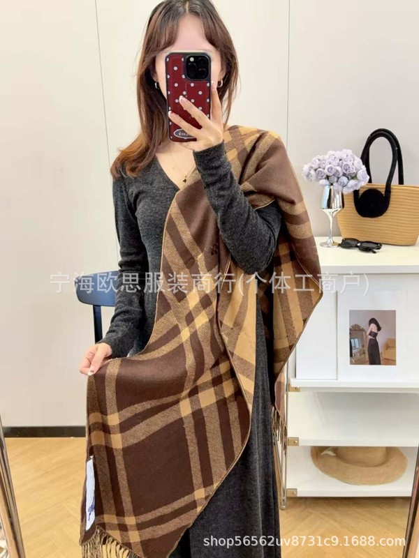 对字母仿羊绒冬新款时尚字母围巾女围脖欧美风中长款保暖空调披肩|undefined