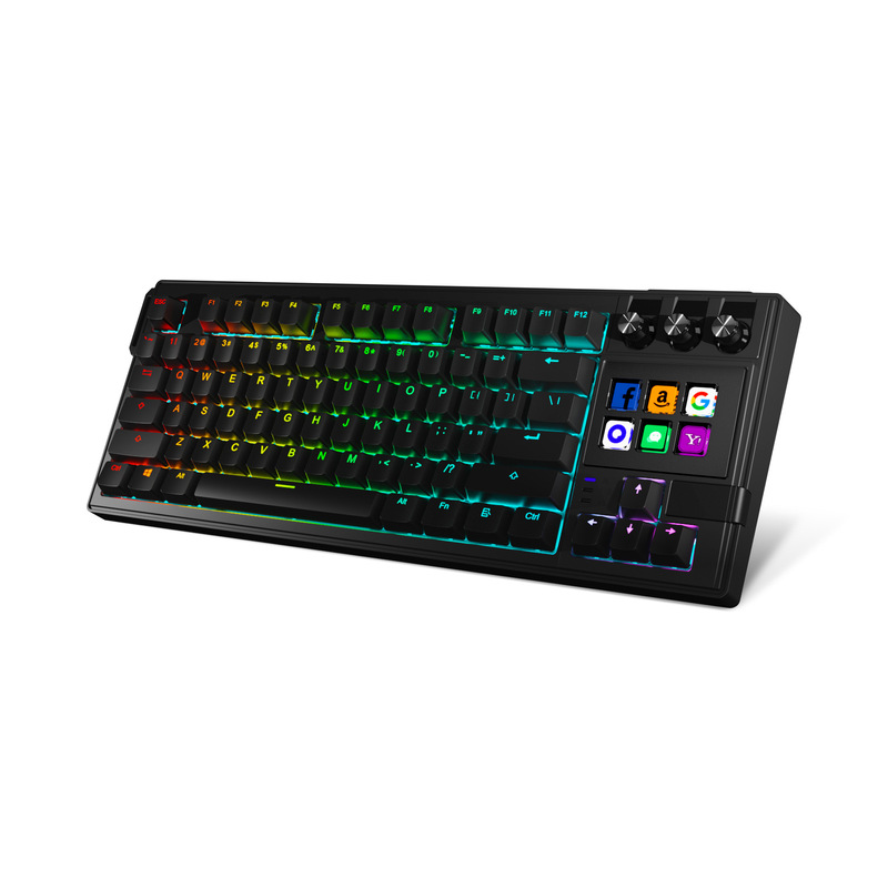 78 Keys, 3 Knobs, 6 Visual Customizable Buttons, Mechanical Keyboard/Ai Keyboard/Wired Backlit Gaming Mechanical Keyboard 78 Keys, 3 Knobs, 6 Visual Customizable Buttons, Mechanical Keyboard/Ai Keyboard/Wired Backlit Gaming Mechanical Keyboard