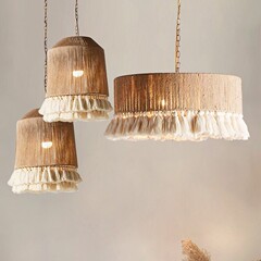 ボヘミアンレトロタッセルシャンデリアクリエイティブベッドルームランプ特別なダイニングルームランプシーリングライトモデルルームランプ