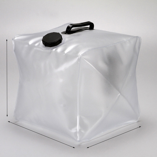 Outdoor large-capacity portable folding car water bag mountaineering PVC bucket 20L plastic bucket camping water bag bag