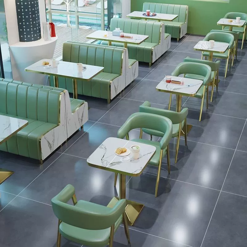 Известный в интернете набор стола и стульев для магазина молочного чая, закусочного ресторана, бургерной, десертной, пекарни, кафе быстрого питания, коммерческого киоска, дивана.