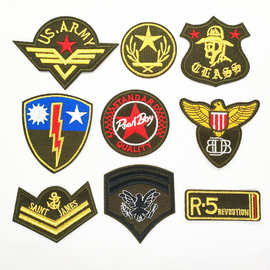 跨境爆款徽章羽绒补丁补衣服牛仔裤贴布贴刺绣贴花破洞图案缝补贴