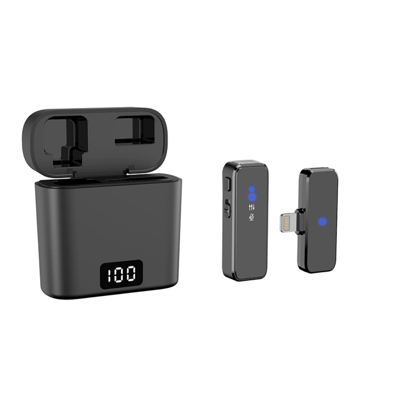 Новый N3 живой микрофон воротник микрофона беспроводной микрофон шумоподавление микрофон зарядный расклад дисплей мощности