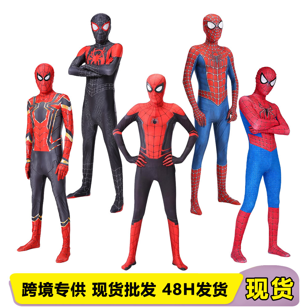Spider Parallel Universe Man Miles Halloween Cos Costume Children's Headgear Clothes Adult Gwen Jumpsuit