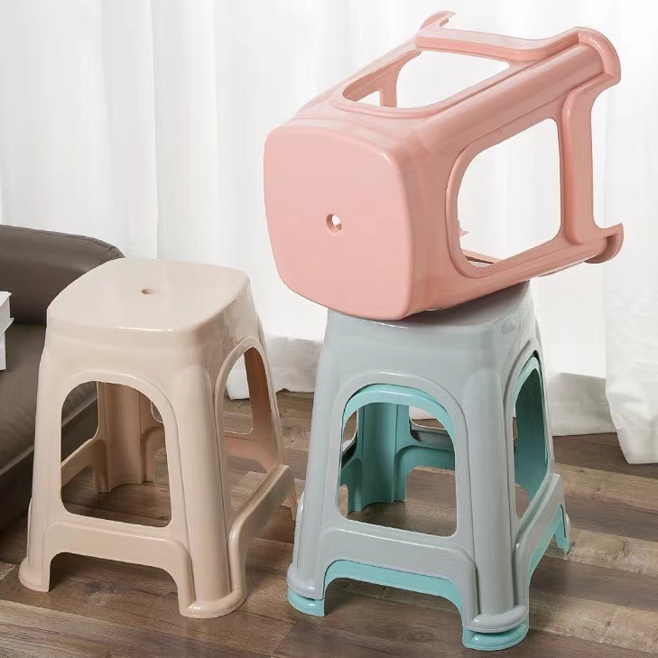 888塑料凳子高凳客厅餐桌板凳方凳地摊叠放胶凳椅子批发承重300斤