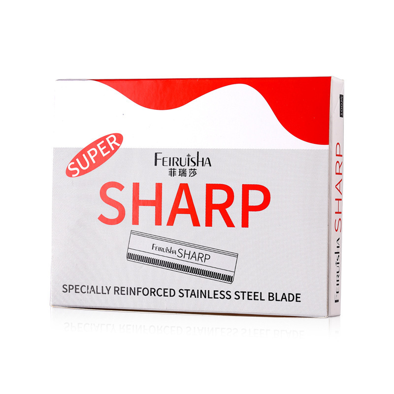 10-pieza ceja trimmer cuchilla raspador de cejas de acero inoxidable corrugado Cuchilla desechable ceja trimmer tatuaje herramientas para el cabello