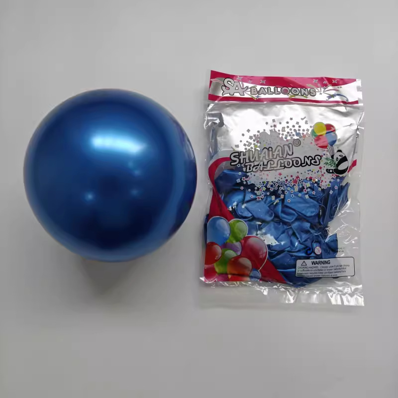 Shuai An Globo de metal de 10 pulgadas Globo de látex de cromo nacarado Fiesta de cumpleaños Decoración de boda 50 piezas