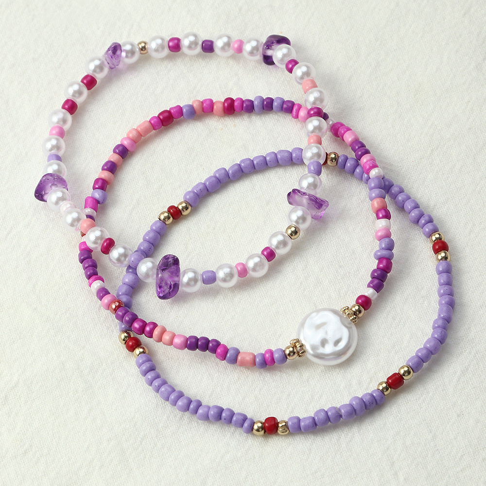 15g Weight Bracelets Classification Beads Chain Material 1 Set Quantity Casual, Daily Occasion Artificial Crystal, Seed Bead Material Geometric Pattern Women's Gender Beaded Design Simple Style Style Simple Style Geometric Artificial Crystal Seed Bead Beaded Women's Bracelets 14