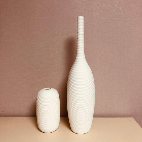 ins style simple plain-fired white ceramic vase dry flower flower arrangement wabi-sabi living room art home decoration
