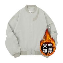 美式复古工装夹棉飞行员棉服夹克外套男冬季高街加厚棒球服棉衣潮