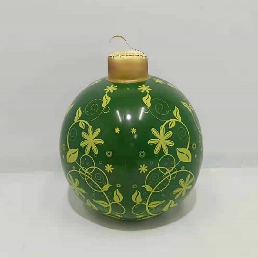 Navidad decoración globo 60cm diversión al aire libre vacaciones atmósfera impresión PVC inflable BOLA DE Navidad artesanía adornos