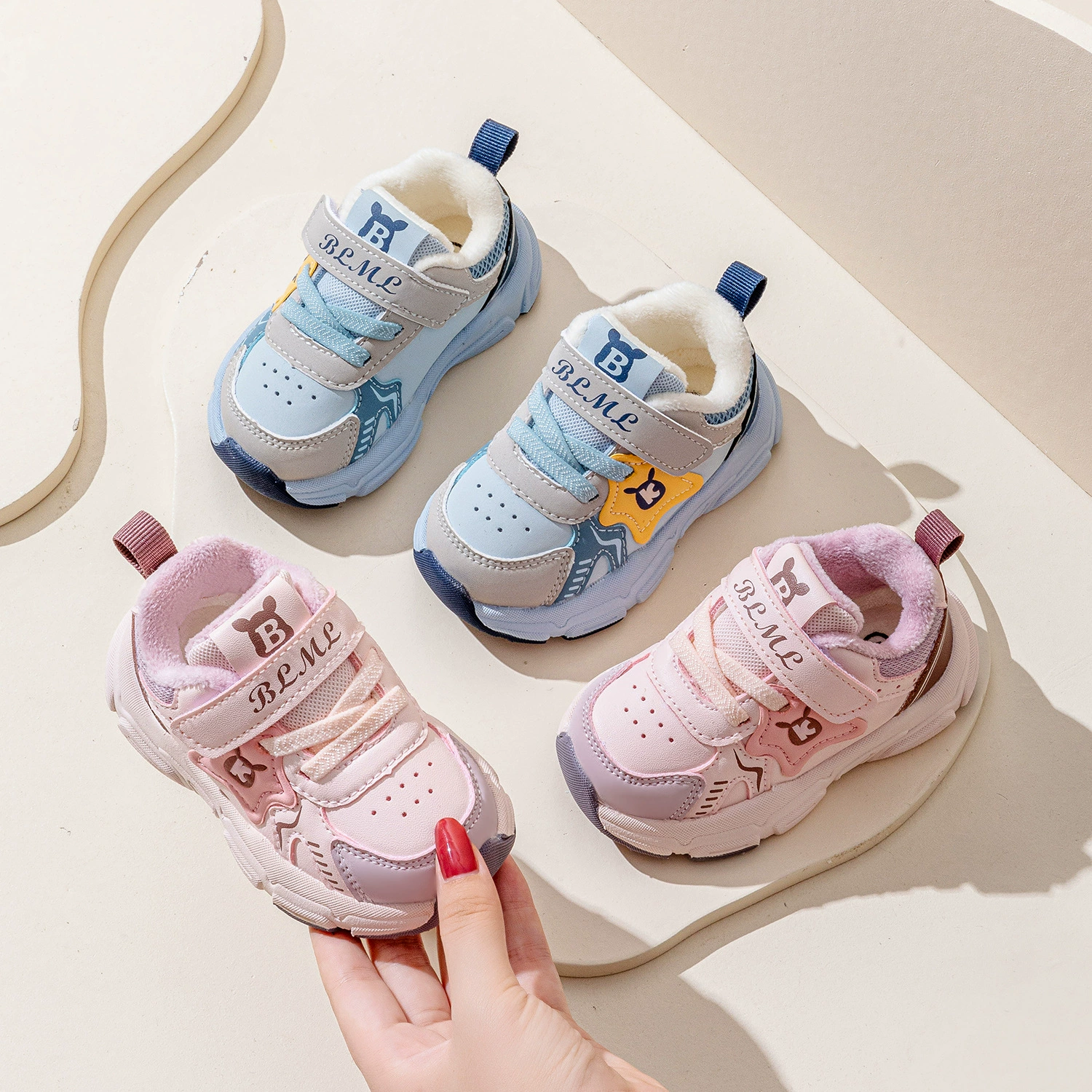 Брамеллер мужская обувь два хлопковых кроссовки зимний новый детский кроссовок для девочек удобный бархатный папа обувь