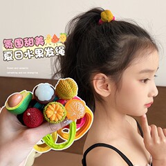 C位可爱~水果橡皮筋扎头女高级感发绳高弹力耐用头绳发圈2025新款