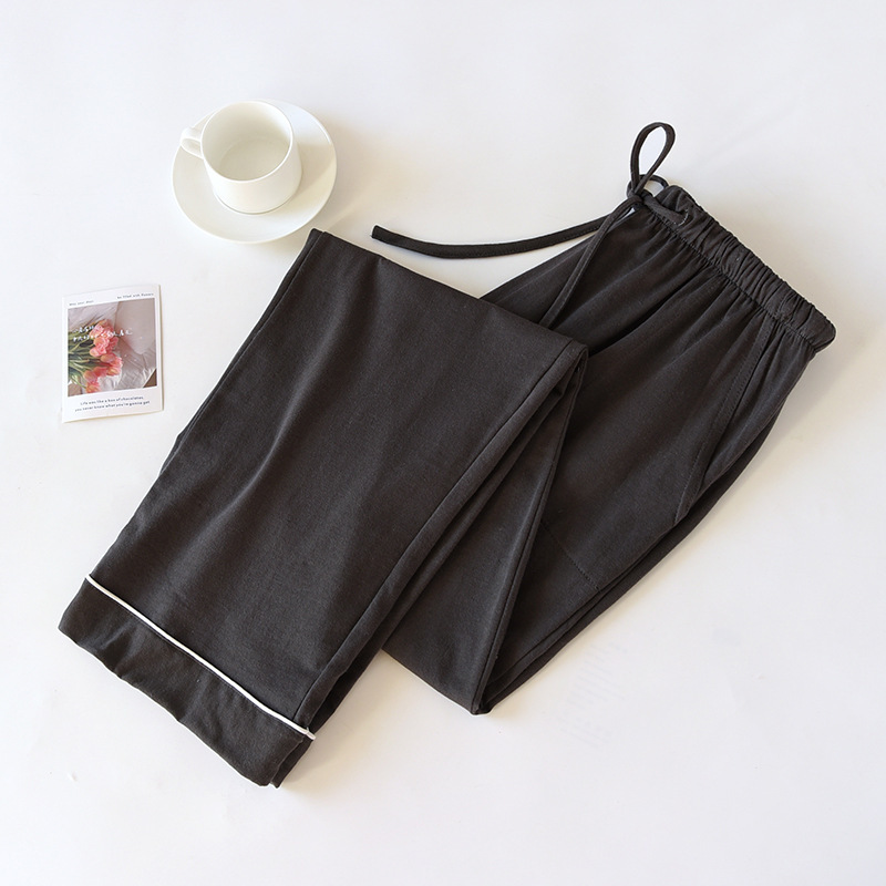 Knitted cotton thin casual trousers for leisure