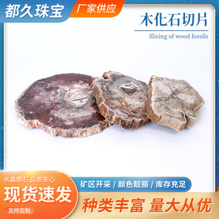 Wood Fossil Sliced Tree Jade Stone Sliced Landscape Stone Landscape Stone Tea Cup Mat Base Home Decoration
