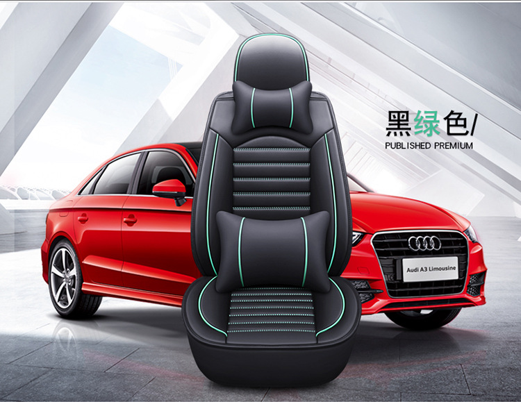 New full leather car seat cover four seasons universal all-inclusive seat cushion leather seat cover autumn breathable non-slip wear-resistant