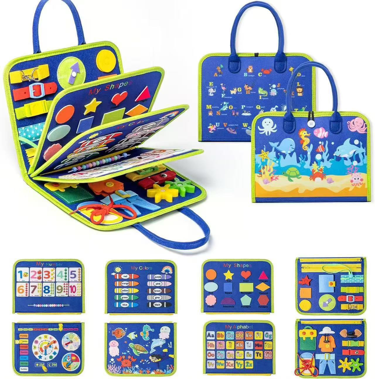 CE CPC認証フェルト学習板子供忙しい服板幼児DIY早教玩具フェルト忙しい板