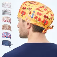 Хирургические шапочки Amazon Scrub Caps, летние круглые шапочки, оптовая продажа с фабрики, шапочки для стоматологов и стоматологов для мужчин и женщин