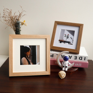 Solid wood 6-inch photo frame decoration diy works photo mounting frame high sense cross-border e-commerce supply photo frame wholesale