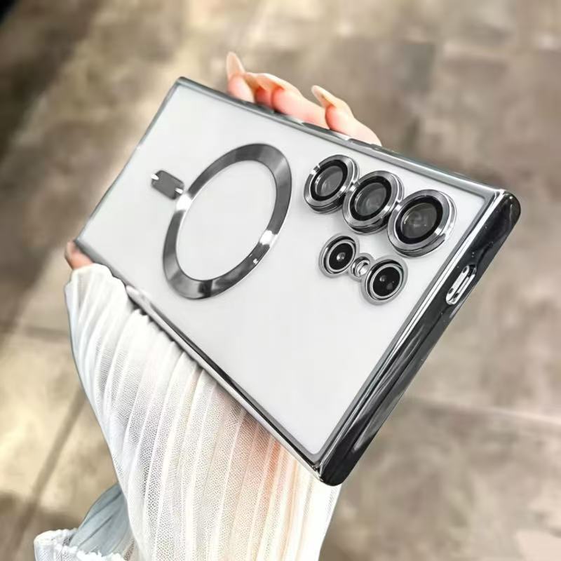 S26 Magnetic Phone Case Suitable for Galaxy Samsung S25Ultra Electroplated Transparent A17 Anti-Fall Phone Case S26 Magnetic Phone Case Suitable for Galaxy Samsung S25Ultra Electroplated Transparent A17 Anti-Fall Phone Case