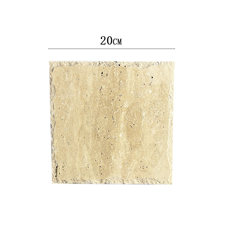 Estilo antiguo amarillo travertino irregular encaje plano hotel joyería de baño bandeja de almacenamiento pendientes exhibición de joyas