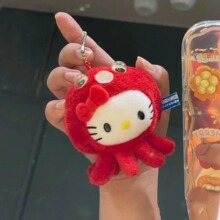 八爪鱼kt猫毛绒公仔挂件章鱼hellokitty包包钥匙扣女生玩偶小饰品
