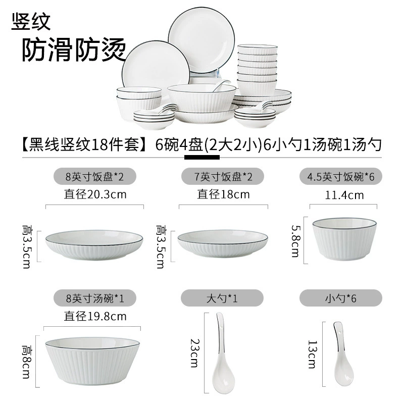Tableware, ceramic creative set for home use for food