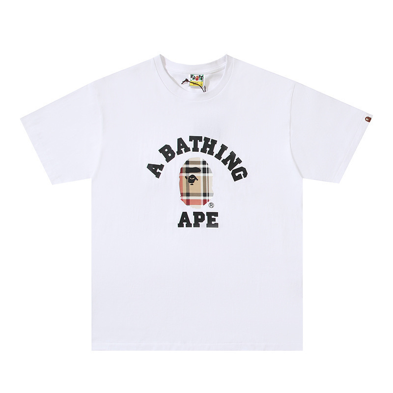 クロスボーダー トレンド ブランド メンズ レディース カップル Tシャツ メンズ 漫画 レター ラウンドネック 半袖|undefined