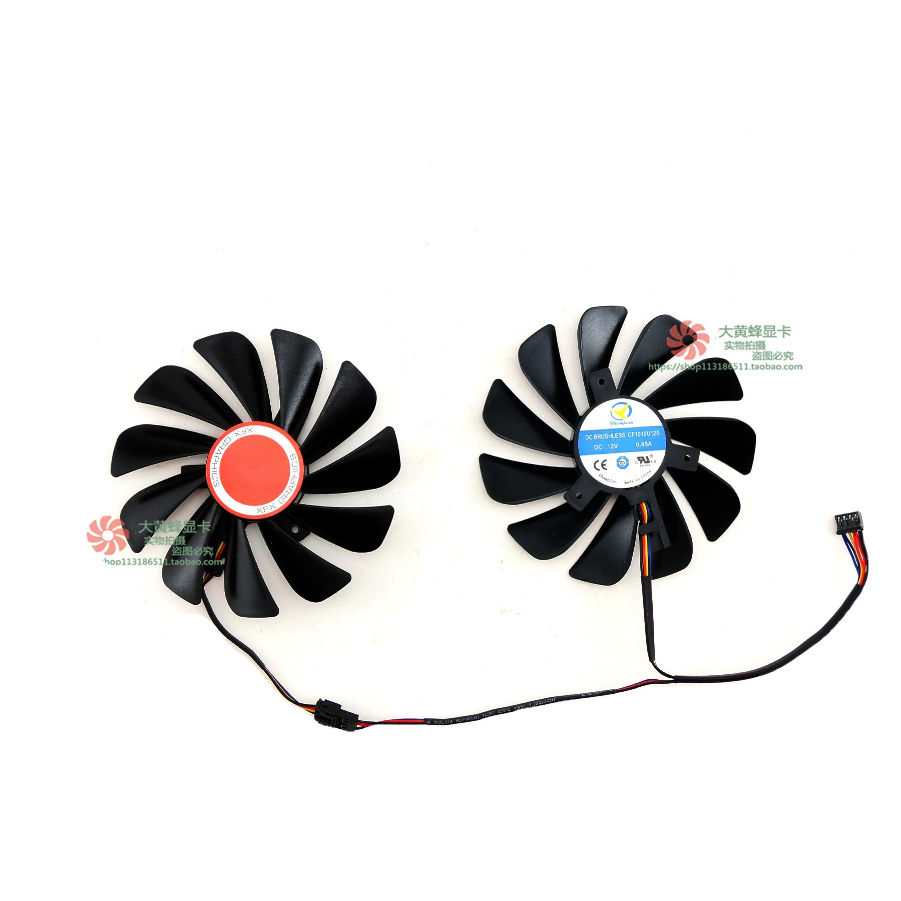 Подходит для XFX News RX580 590 8G Black Wolf Edition RX Vega56/64 не-public карта Карта Вентилятор CF1010U