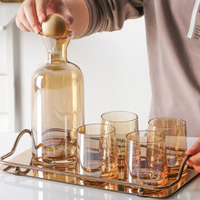 北欧丹麦凉水壶水杯套装创意水晶玻璃冷水壶套装大容量扎壶凉水瓶