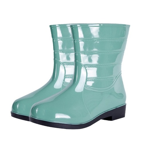 短筒雨鞋女士防滑耐磨水鞋舒适防水胶鞋加绒保暖水靴劳保中筒雨靴