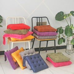 Factory supply crystal velvet nine-grid seat cushion cross-border strap cushion chair pad warm soft pad chair