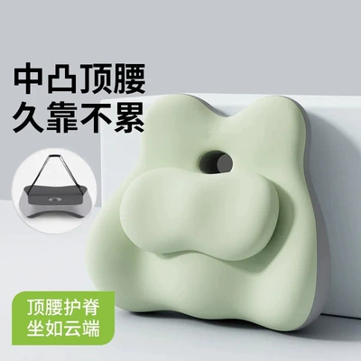providing lumbar support and back cushioning, Waist support - gray-green-color-combination