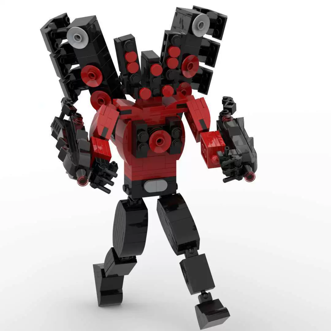 [New Product] Скибиди туалет Ultimate Titan War God Sound Man Armed TV Man Toilet Man Building Blocks