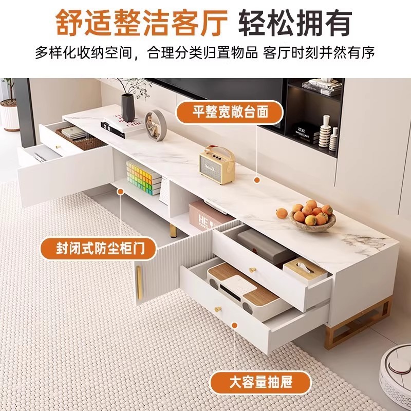 电视柜现代简约小户型客厅家用新款落地收纳储物柜一体电视机柜子|undefined