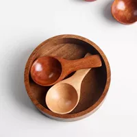 Маленькая мерная ложка из натурального дерева, милое кофейное молочное порошковое
