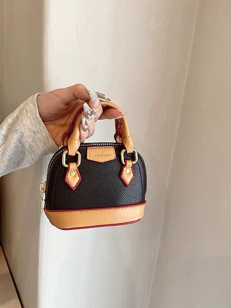 Classic Mini Contrast Color Shell Bag Children's Girl's Princess Fashion Hand Bag Portable Small Crossbody Bag All-match Women's Bag