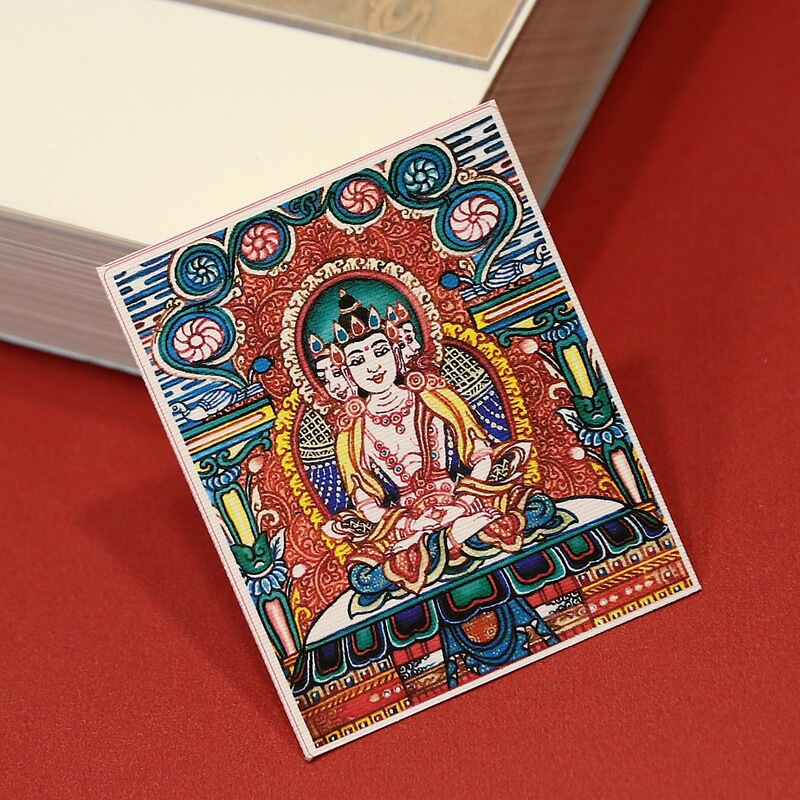 手描きの金描きチベット生の8つの守護者ザキラムタンカ卸売絵画コアボックス特別なキャンバス|undefined