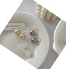 Retro advanced copper earrings from pearl, simple and elegant design, 2022 collection, high-end