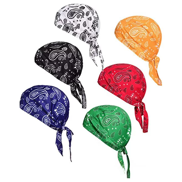 Outdoor riding headscarf running hat toe cap casual pirate hat men's and women's summer sports breathable pullover hat lining