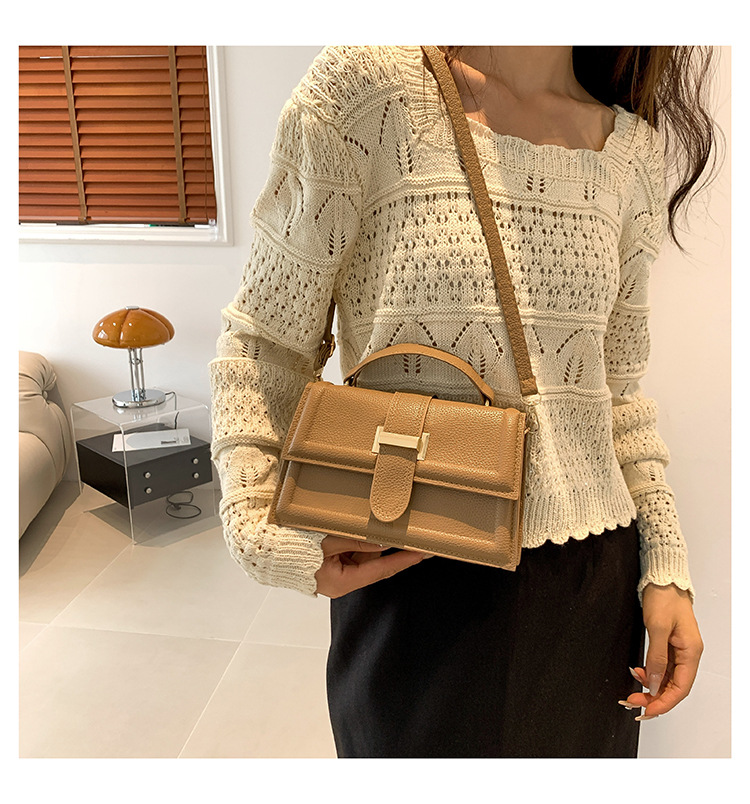 Small square bag women's bag 2024 new high-end bag crossbody bag decorative bag Hong Kong belt shoulder handbag_voghion.com
