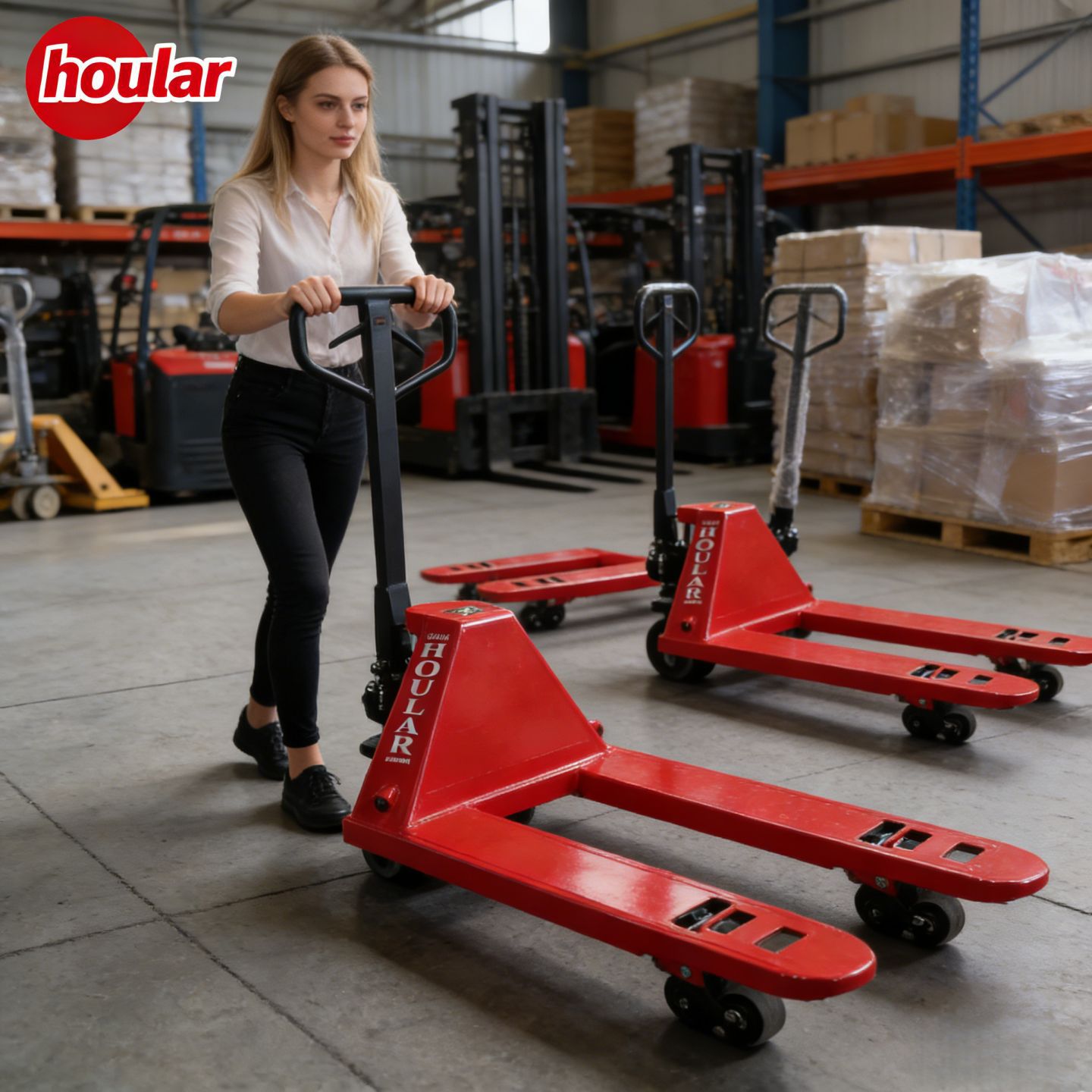 现货3吨超短型叉车手动液压托盘车800mm短型手动叉车搬运车短脚