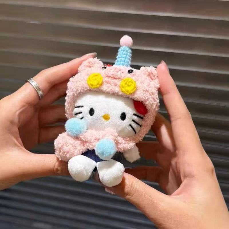 新品猫咪包挂件牛仔裤凯蒂猫玩偶挂饰包包饰品卡通公仔钥匙挂件|undefined