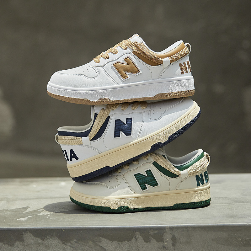 Nb Men's Shoes Niche Original Japanese Style White Shoes N-Shaped Shoes New Spring & Fall New Balance Cool Running Moral Training White Sneakers