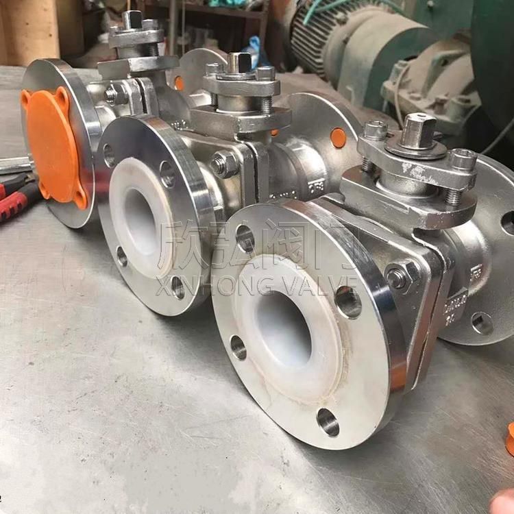 衬氟放料球阀 现货 衬四氟 化工 抗腐蚀 欣弘阀门