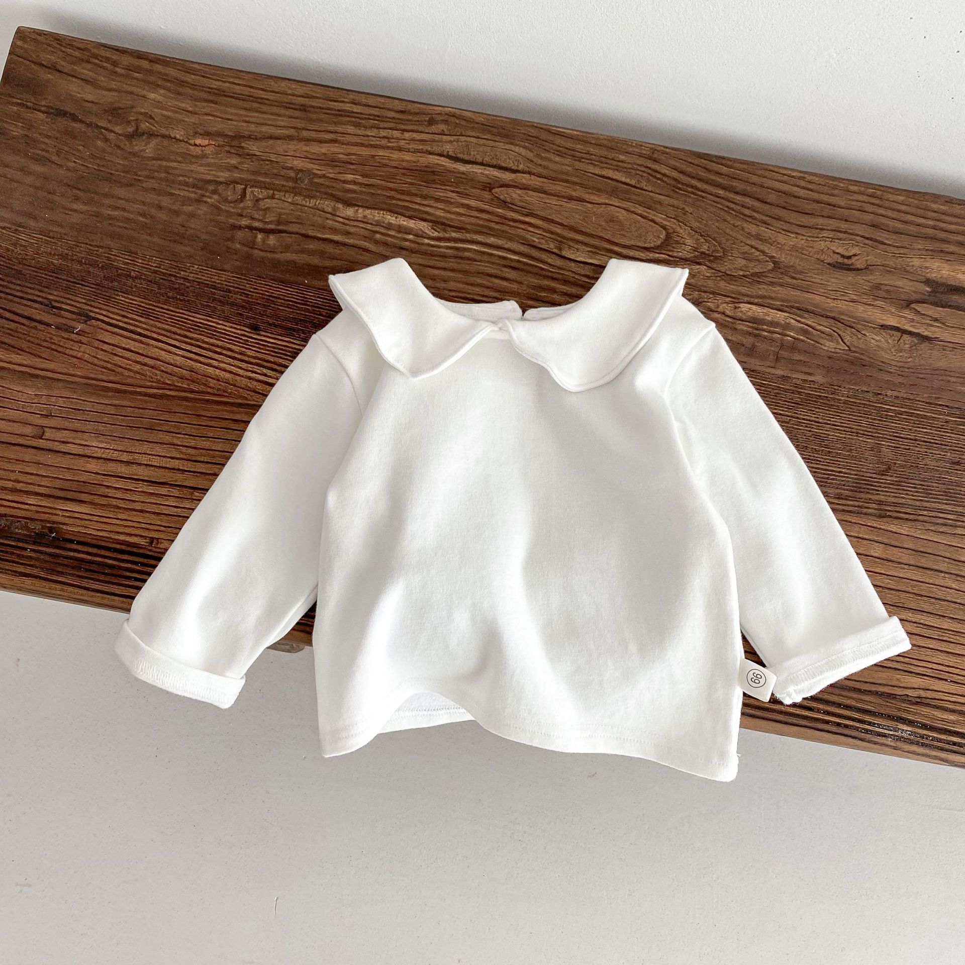 2023 otoño ropa infantil niña bebé muñeca collar bottoming camisa recién nacido floral conejo impreso camiseta superior